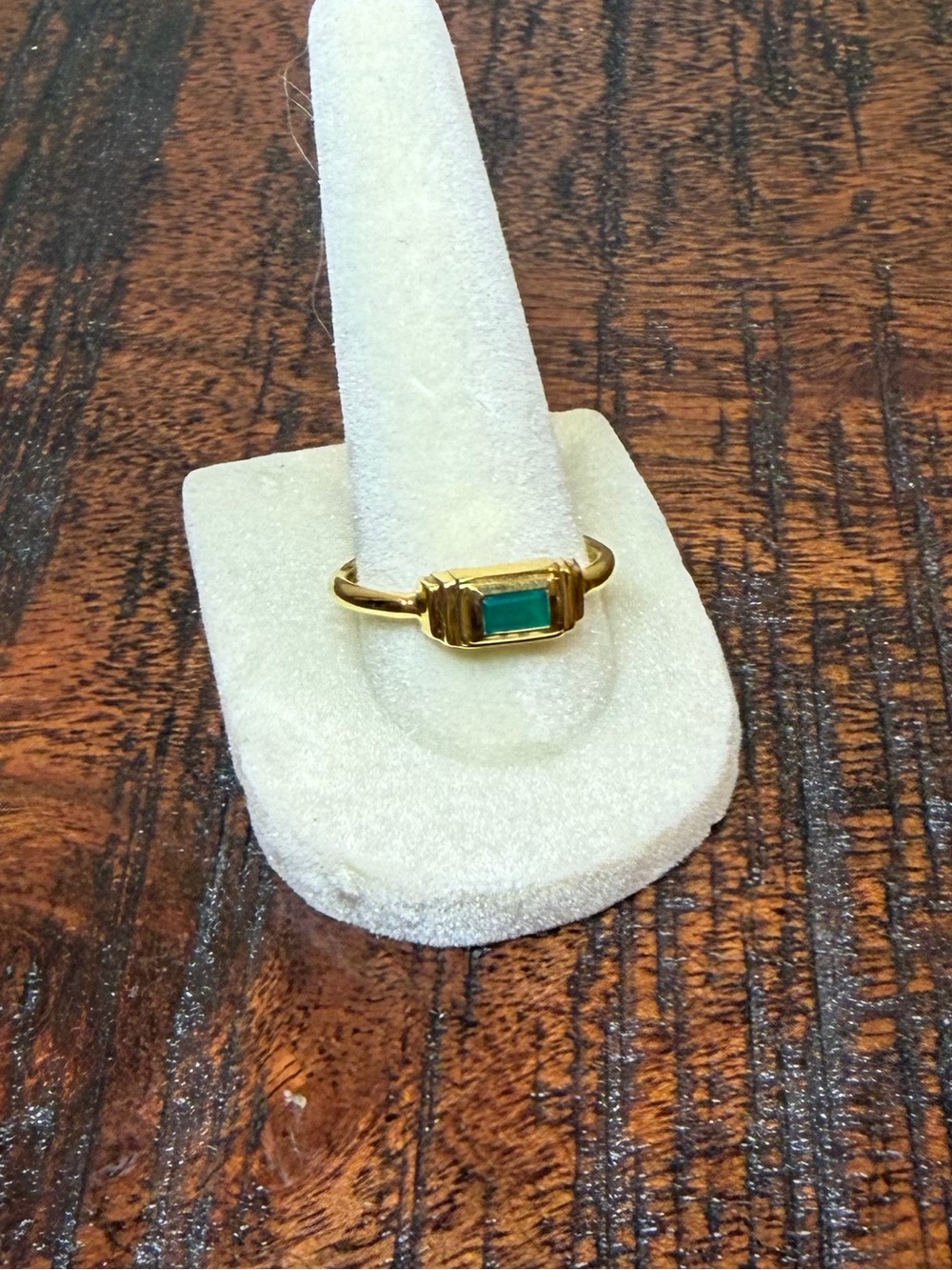 MONICA VINADER Emerald Stacking Ring